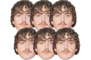 Star Cutouts CMP009 Benson Boone 6 Pack Masks - Includes Tabs and Elastic - Ideal for Fans, Gifts & Party Decorations