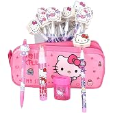 Hello Kitty Lisanslı Kırtasiye Seti, Kalem &Ccedil;antası, U&ccedil;lu Kalem, Kalemtraş, Silgi