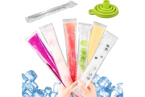 Isform, 100 st vattenisform, fryspåse med tratt, BPA-fri för hemglastillverkning, yoghurt, godis, gör-det-själv-glas, perfekt