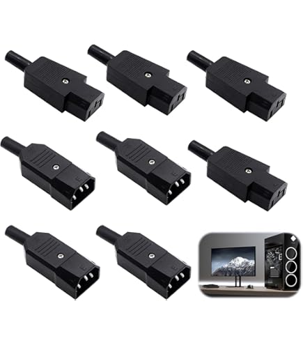 Connettore IEC320 C13/C14 Per Cavi Alimentazione - Presa Femmina 3 Pin