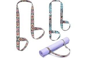 GXGM 2 Pezzi Cinghia Yoga Mat, Straps Palestra, Porta Tappetino Yoga, Cinghia Per Il Trasporto Da Yoga Regolabile, Pilates, Esercizi, Aerobica, Tappetino Esercizi Sport