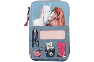 Depesche 12535 Miss Melody My Little Farm-Trousse 3 Crayons de Couleur, règle, Ciseaux, décorations en Broderie et Compartiment pour Cartes nominatives, Multicolore