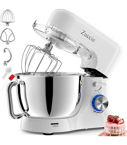 Impastatrice 1300W Potente Impastatrice Planetaria 5L 1300W | Color Tortora Con Accessori - Per Pane, Pizza E Dolci Impastatrice Colore Tortora