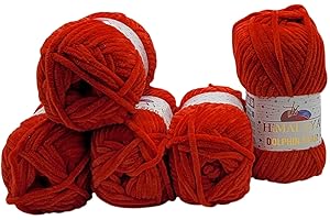 ILKADIM EXPORT Himalaya Dolphin Star 92118 - Ovillo de lana para tejer (5 unidades, 100 gramos, 500 g), color rojo