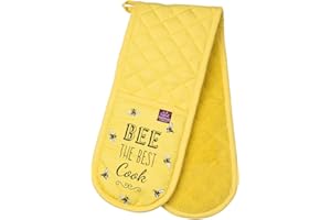 THE ENGLISH TABLEWARE English Tableware Company Bee Happy Double Oven Gloves Gauntlet Mitts - Bee Happy Range