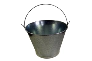 ORYX IMEX EL ZORRO 10173 Cubo galvanizado cónico, Metal, Plateado, 25x25x19 cm