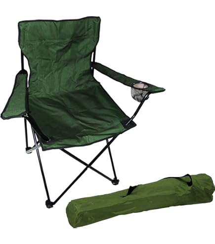 Sedia Da Pesca Pieghevole Verde Lime - Con Portabicchieri E Borsa Trasporto - Foto 12