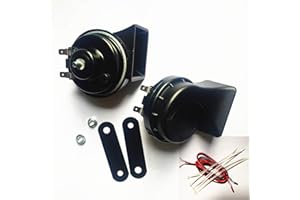 YIYDA Bocina para automóvil Car Horn Bocina para motocicleta 140DB Tono alto y bajo con soporte Altavoz universal negro Bocina resistente al agua Bocina eléctrica para 12V SUV motocicleta etc