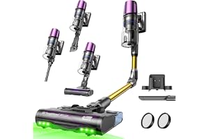 Ultenic U20 Mopper Trådlös Dammsugare med Moppfunktion 2-i-1, 60kPa, Vattentank 230ml, GreenEye-teknik, Anti-Trasselborstel, Vikbart Rör, 60 min, HEPA H13-filter, för Husdjurshår