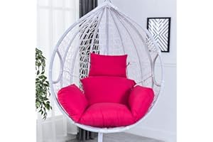 CLG Swing Hanging Basket Seat Mat Cushion,hanging Egg Hammock Chair Cushions-swing Hanging Basket Seat Cushion Thicken Hanging Chair Pad,Double and Single,For Indoor Outdoor Patio Yard Garden (Pink)
