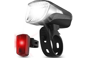 ‎VELMIA Velmia Fahrradlichter Set StVZO zugelassen mit USB Akku-Betrieb und 8,5h Leuchtdauer I LED Fahrradlicht Set regenfest und aufladbar I Fahrrad Licht, Fahrrad Zubehör, Fahrradlicht vorne + rücklicht