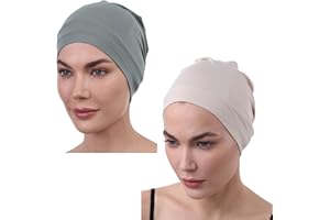 DERESINA HEADWEAR Bonnet de Nuit en Bambou, Coiffe pour Chimio, Chapeau de Sommeil, Beanie pour Femmes & Hommes, Cap pour la Perte de Cheveux, Turban de Chimiothérapie, sous-Casque, Béret pour Le Quotidien, Deresina