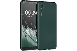kwmobile Carcasa Compatible con Huawei P20 Pro Funda - Funda Ultrafina de TPU con Bordes elevados - petróleo Metalizado