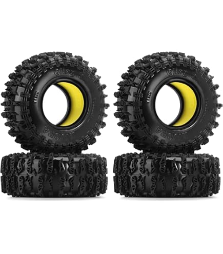 Neumáticos INJORA Cling On 1.9 120x42mm S5 Para SCX10 Y TRX4 – Juego De 4 Con Espumas Para Escalada RC
