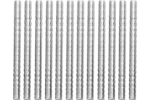 DXiongW 12 Pezzi M6 x 10 cm Asta Completamente Filettata 304 Acciaio Inossidabile Filettatura Destrorsa per il Settore Manifatturiero Automobilistico e Delle Costruzioni (Argento)