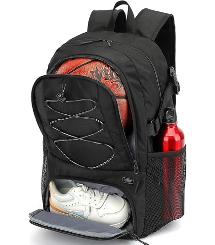 Basketball Backpack With Ball And Shoes Compartment Fit Volleyball - View #2