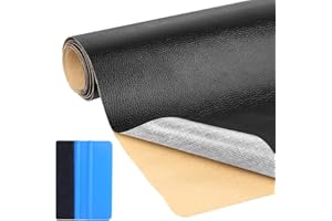 QEEROYO Patch de Réparation en Cuir 30x137cm, Autocollant Simili Cuir Auto-adhésif pour Sièges D'auto, Canapés, Sièges de Bateau, Chaises