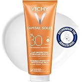 Vichy Protective and Moisturizing Milk, Sensitive Skin, Intense Hydration, Photoprotection SPF30 Against UVB and UVA Rays, Fa