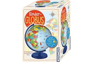 Kosmos 673024 Kinder-Globus, ab 5 Jahren, mit Beleuchtung, Durchmesser 26 cm, Lernspielzeug für Kinder und Deko fürs Kinderzimmer