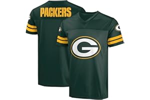 FOCO NFL Men's Officially Licensed Primary Logo Wordmark Game Day Football V-Neck Top