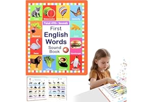 JADYON My First English Sound Toy, First English Sound Book, Englishs Words Speaking Book, 470+ Words, 21 Themes, Fun Word Game, Juguete Educativo for Educational Language