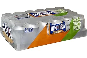 IRN-BRU Sugar-Free Diet, 24 Pack Zero No Sugar & Low Calorie Fizzy Drinks Multipack Cans - 24 x 330ml Cans