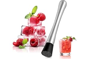 TRABAG Professioneller Cocktail Stössel - Cocktail Zubehör, Multifunktional Mixer-Stößel Cocktailstößel, zum Debuggen Köstlicher Cocktails, Mojito, Getränke und Säfte (20 cm)
