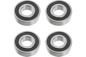 HUAREW Rodamientos de bolas 6203 2RS de acero para rodamientos, 17 mm x 40 mm x 12 mm doble blindaje, rodamientos rígidos de bolas para bricolaje, tornos, motores, impresoras 3D, fresadoras(4Pcs)