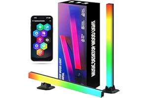 loyal Lampe LED TV, Gaming Smart LED Barres RGB avec Modes Scène, Modes Musique synchronisation musicale, Light Connectée avec App & Télécommande, 42cm