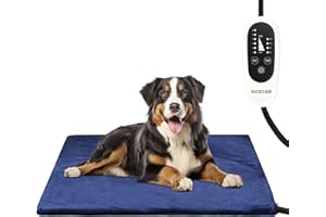 acetek Haustier Heizdecke für Hund, Katze Heizkissen mit Timing & Temperatur Einstellbar Heizmatte für Neugeborene Klein Katze und Hund 45 * 70cm