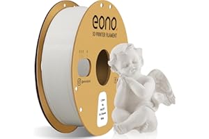 Eono PLA Filament 1.75mm, 3D Printer Filament PLA Dimensional Accuracy +/- 0.03mm, 1KG Spool (2.2 LBS) 3D Printing Materials for Most FDM 3D Printers,White.
