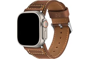 Wristitani Compatible avec Apple Watch Bracelet Cuir 44mm 45mm 46mm 42mm 49mm 40mm 41mm 38mm, Smartwatch Bracelets de Remplacement Femmes Hommes pour iWatch Ultra 2 Série 10 9 8 7 SE 6 5 4 3 2 1