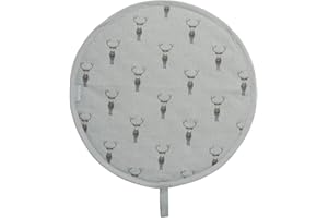 Sophie Allport - Highland Stag Circular Single Fabric Hob Cover, 100% Cotton, 38cm Diameter