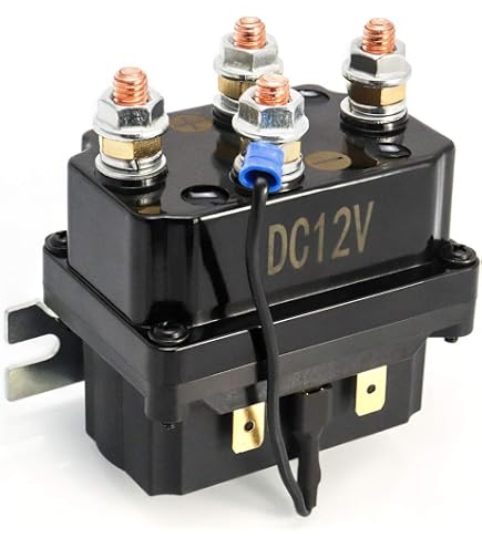 Interruttore Contattore relè, Durevole Impermeabile a Basso Consumo Energetico 12V 250A Kit relè Verricello Bobina in Ottone con 2 Controller per Dispositivi Industriali