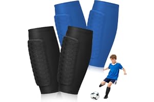 Omtofo 2 Paire De Protege Tibia Foot Enfant, Protège De Football Anticollision Cellulaire Protection Professionnelle du Mollet, Légers Et Respirants Protege Tibia Foot pour Garçons Et Filles