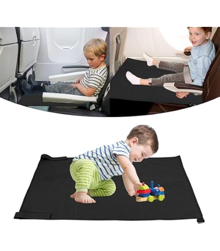 Letto Gonfiabile Per Aereo Bambini - Estensione Sedile Con Cintura Di Sicurezza E Pareti Alte - Foto 4