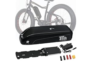 Ebkrides Ebike Battery 36V 13AH Electric Mountain Bike Lithium Battery with 2A Fast Charger, 4 Pin Base Plate for 36V Controller 50W-750W Motor (36V 13AH (0-750W) 4 Pin No USB)