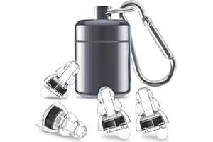 Adorila 2 Pairs High Fidelity Concert Ear Plugs, Silicone Noise Reduction Music Earplugs, Hearing Protection Earplugs for Musicians, Festival, Drummers, Raves Party (Grey)