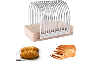 XQZMD Hasselback - Cortador de patatas y verduras, cortador de alimentos fijo de acero inoxidable para cortar tomate, patata, pan, carne