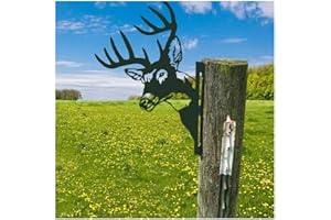 CCWORAN Ornements de Jardin en métal pour clôtures, décorations d'extérieur et de Maison, cerf, Animaux, décoration de Jardin, Sculptures, Silhouettes en Fonte, Arbre, Cour, Art Mural Cadeau cerf