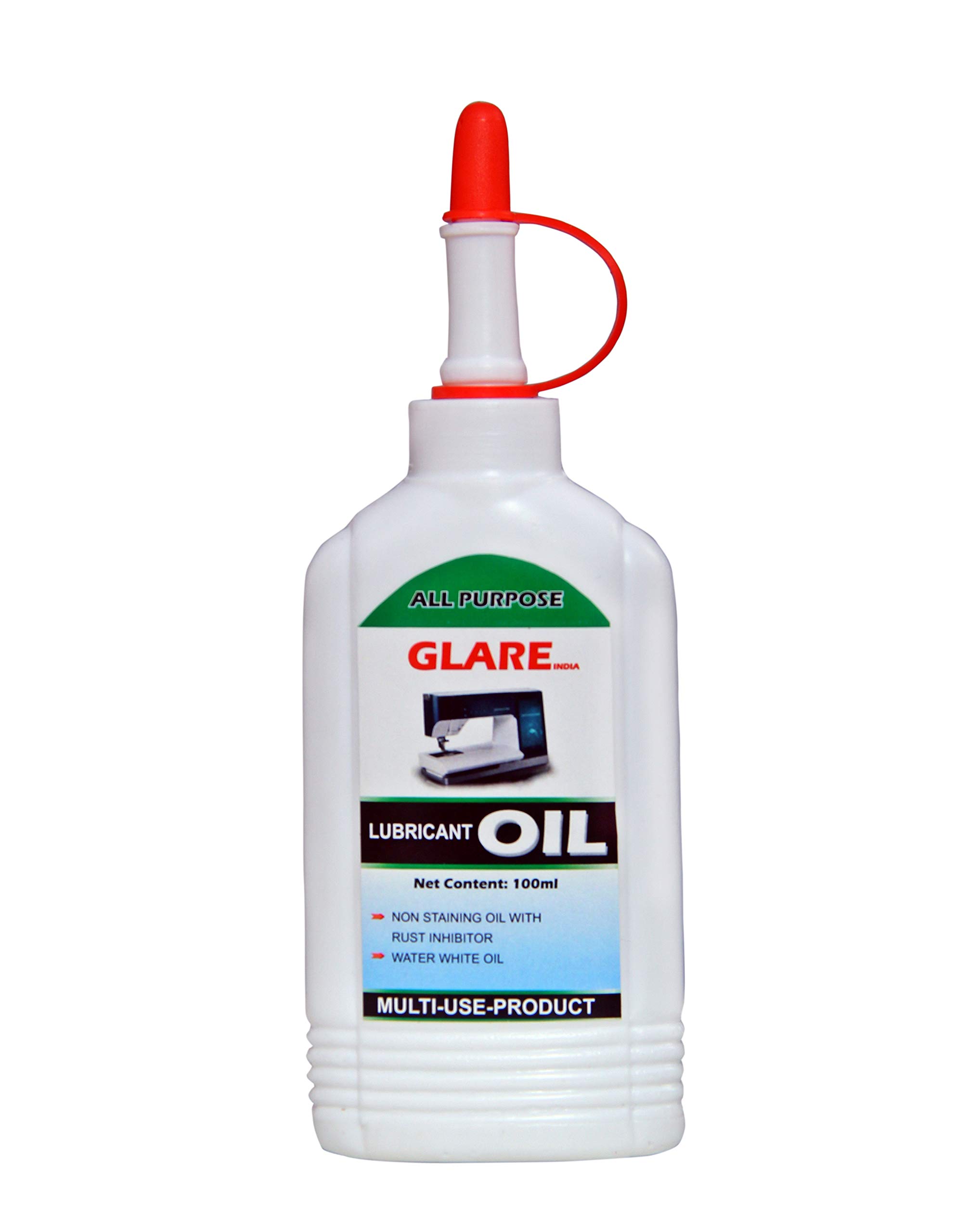 GLARE INDIA All Purpose Sewing Machine Water White Lubricant Oil with Easy Dispenser Bottle, 100 ml