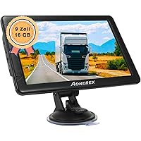GPS Navigation für LKW, Aonerex 9 Zoll Touchscreen Navigationsgerät für Auto PKW KFZ 16GB Navi mit POI Blitzerwarnung…