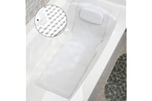 ‎FILFEEL Poduszka do kąpieli, poduszka do kąpieli całego ciała Poduszka do kąpieli Poduszka Miękka pikowana mata do wanny z oddychającą