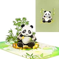 Aquarell-Panda Grußkarte – 145x145 Mm, Quadratisch, Hochwertig & Umweltfreundlich, Aus Recyceltem Papier