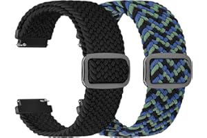 XANS 18mm 20mm 22mm 24mm Cinturino Elastico, Regolabile Sgancio Rapido Cinturini Orologio in Nylon per Samsung/Garmin/Fossil/Amazfit/Huawei Orologio per Uomo Donna