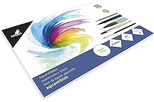 Kangaro Papier aquarelle 24 x 17 cm, 300 g, 16 feuilles, crème.