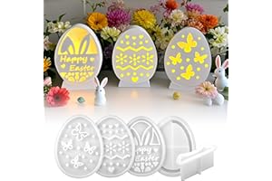 LONGHONEYSONG Silikonform Ostern Hase, Silikonformen Gießformen Ostern, Silikonform Osterhase, Silikon Gießformen, Formen für Gips Gießen, Gips Gießen Formen Osterhase (OstereierA)