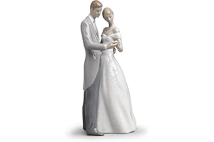 LLADRÓ Figurka Para Młoda Razem Na Zawsze. Figurka z Porcelany Narzeczeni. Figurka dekoracyjna. Porcelana luksusowa.