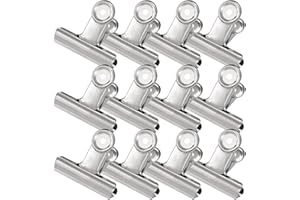 ‎ATB-FOGER ATB-Foger 12 Stück Große Metall Clips Metallscharnier Bulldog Clips Multi-function Clip für Bilder, Fotos, Home Büromöbel und Bürobedarf (76mm)