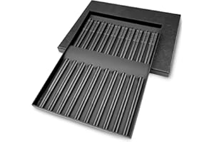 Frevoitna 10 Paires Baguette Chinoise Fibre de Verre, Baguette Noires en Alliage 24cm Réutilisables Lavables au Lave-Vaisselle, Baguettes Japonaise Antidérapantes pour Restaurant Manger Cadeau